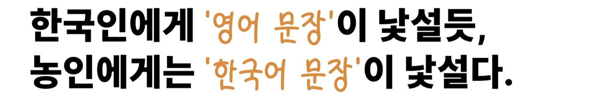 한국인에게 영어 문장이 낯설듯, 농인에게는 한국어 문장이 낯설다